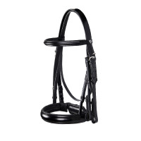 Leren dressuurhoofdstel Dressage Equestro Zwart Leren dressuurhoofdstel Dressage Equestro Zwart