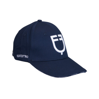 Casquette unisex de la nouvelle collection Equestro Marine / blanc