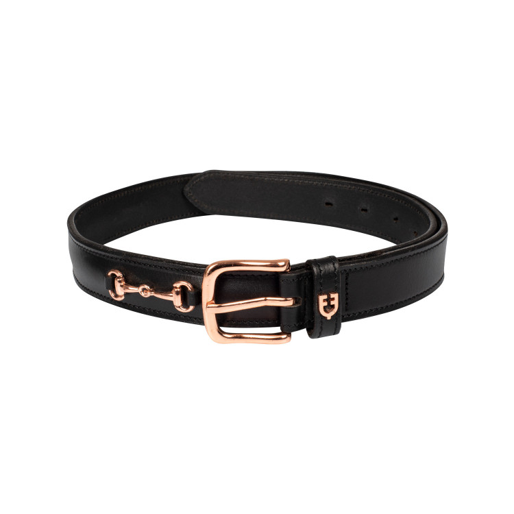 Engelse riem met roségouden eggbutt-bit Equestro