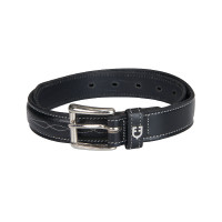 Leren riem met ambachtelijk borduurwerk Equestro Zwart