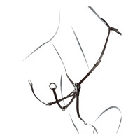 Verstelbare lederen borsttuig Equestro Donkerbruin Verstelbare lederen borsttuig Equestro Donkerbruin