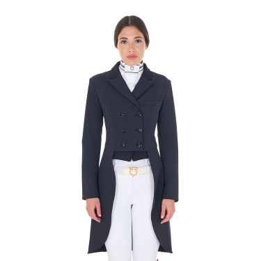 Wedstrijdtrainingsjas voor dames van technisch stof Equestro Marineblazer