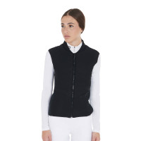 Getailleerd vest van technische stof dames Equestro Zwart