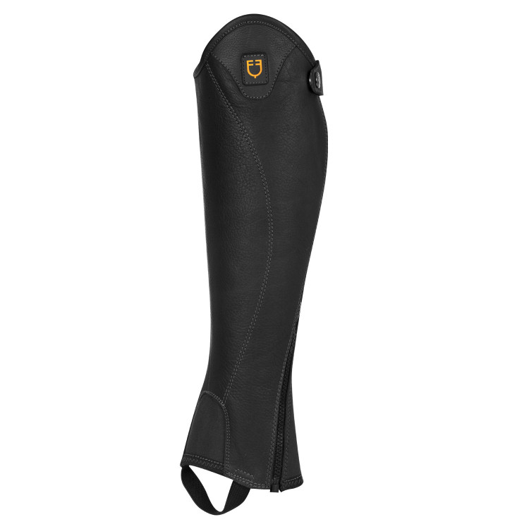 Unisex mini-chaps van soepel leer met zijrits Magellano Equestro