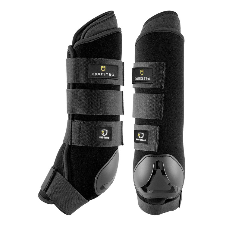 Rustbandages van neopreen/katoen met plastic versteviging Equestro per 2