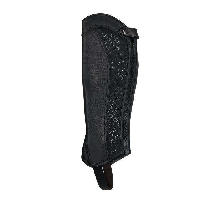Uniseks mini-chaps van leer met elastische band en Vespucci Equestro-logo's