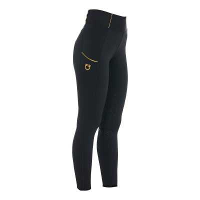 Dameslegging met volledige grip Classic Equestro Zwart