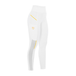 Strakke dameslegging met micro-mesh inzetstukken Equestro Wit