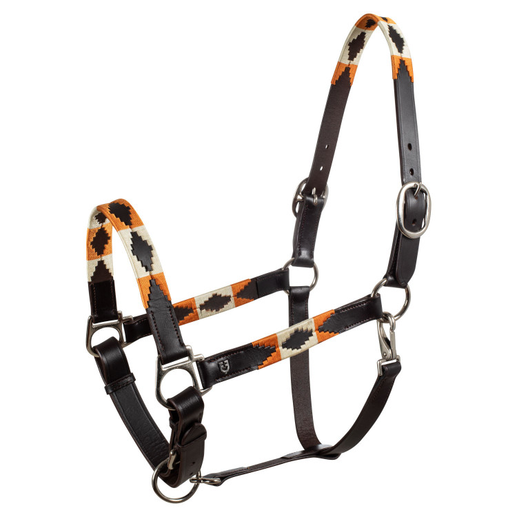 Lederen halster met Navajo-versieringen Polo N Equestro