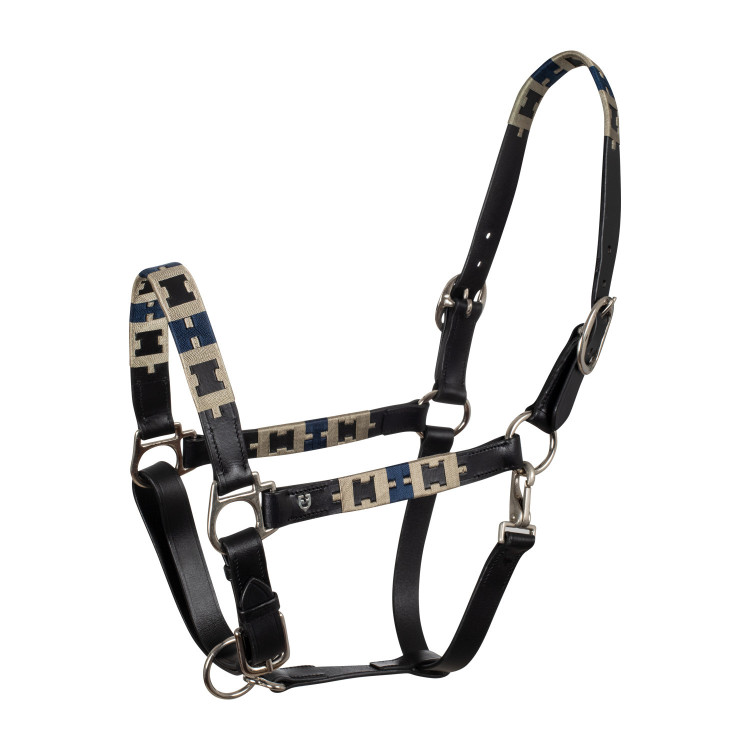 Lederen halster met geometrisch patroon Polo Equestro