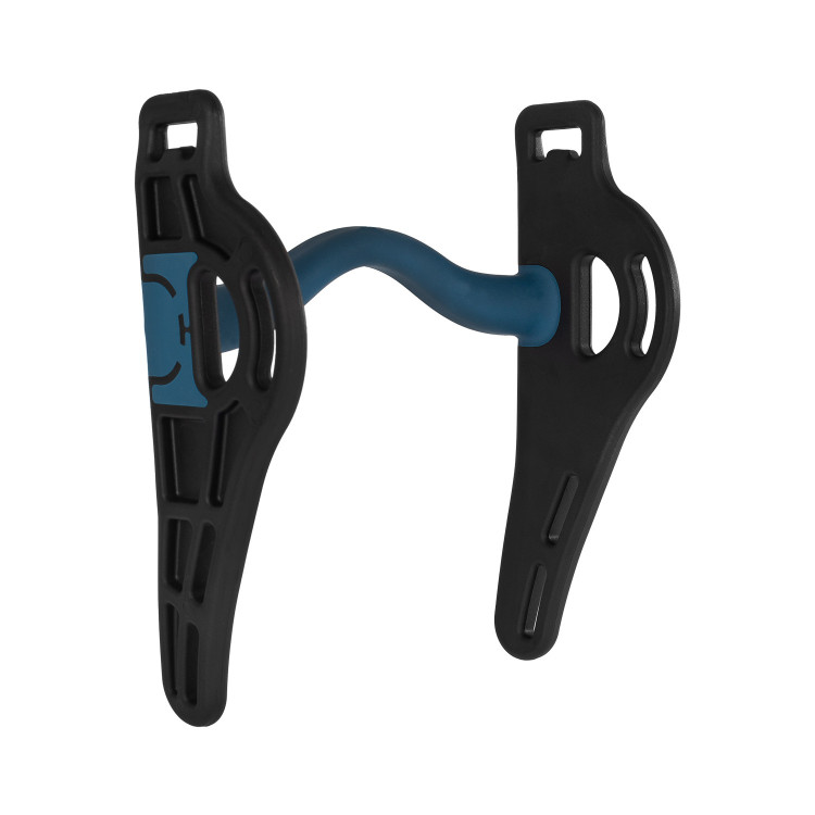 Pelham bit gevoelig met tongboog zwart/blauw Acavallo