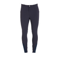 Broek met kniestukken grip heren in technisch stof Equestro Zwart Broek met kniestukken grip heren in technisch stof Equestro Zwart