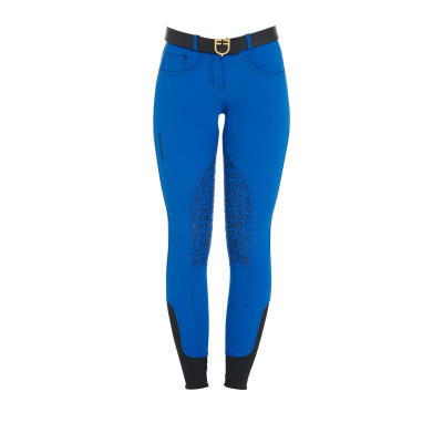 Pantalon femme avec grip genou en tissu technique Xeni Equestro Bleu royal