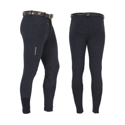Pantalon homme Zeus avec grip genou en coton stretch Equestro Marine