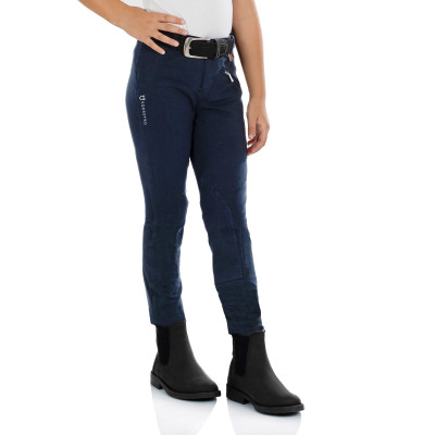 Pantalon jodhpur enfant Leilani en matériau stretch Equestro Marine