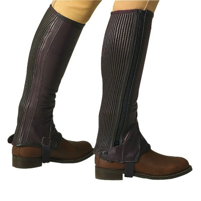 Mini-chaps Equithème leer Bruin