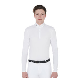 Wedstrijdpolo met lange mouwen voor heren Nestor Equestro