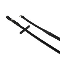 Lederen en rubberen teugels Pascal Equestro Zwart Lederen en rubberen teugels Pascal Equestro Zwart