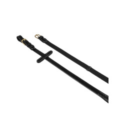 Stoffen teugels met messing gespen model Lionel Equestro Zwart