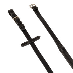 Leren en rubberen teugels met zilverkleurige gespen (1,6 cm) Equestro Leren en rubberen teugels met zilverkleurige gespen (1,6 cm) Equestro