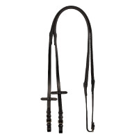 Leren en rubberen teugels met zilverkleurige gespen (1,6 cm) Equestro Zwart Leren en rubberen teugels met zilverkleurige gespen (1,6 cm) Equestro Zwart