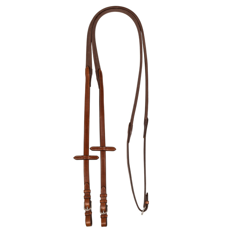 Leren teugels met rubberen grip 5/8" Acavallo