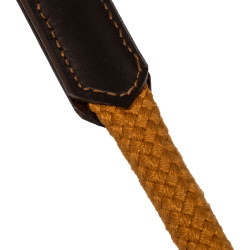 Duitse teugels van soepel leer en nylon touw Acavallo Donkerbruin Duitse teugels van soepel leer en nylon touw Acavallo Donkerbruin