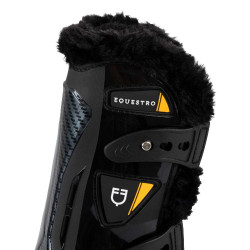 Anatomische peesbeschermers met synthetisch schapenvacht Spider Man Equestro Zwart