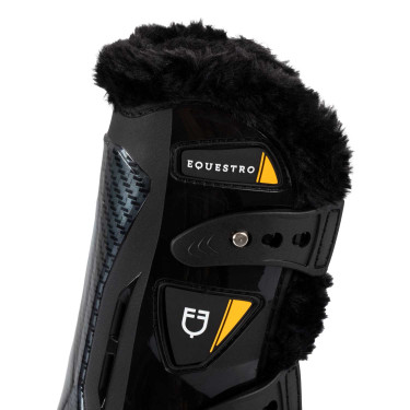 Anatomische peesbeschermers met synthetisch schapenvacht Spider Man Equestro Zwart