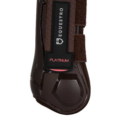 Anatomisch gevormde peesbeschermers met dubbele klittenbandsluiting Platinum Equestro Bruin