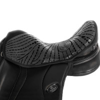 Gel zadelbeschermer Air Plus voor dressuur met 10mm buitenlaag gel Acavallo Zwart