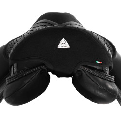 Gel zadelbeschermer Air Plus voor dressuur met 10mm buitenlaag gel Acavallo Zwart Gel zadelbeschermer Air Plus voor dressuur met 10mm buitenlaag gel Acavallo Zwart