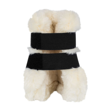 TPU kogelbeschermers met synthetisch schapenwol Ruby Equestro Zwart