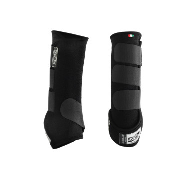 Achterbeenbeschermers van neopreen met gel Respira Acavallo Zwart