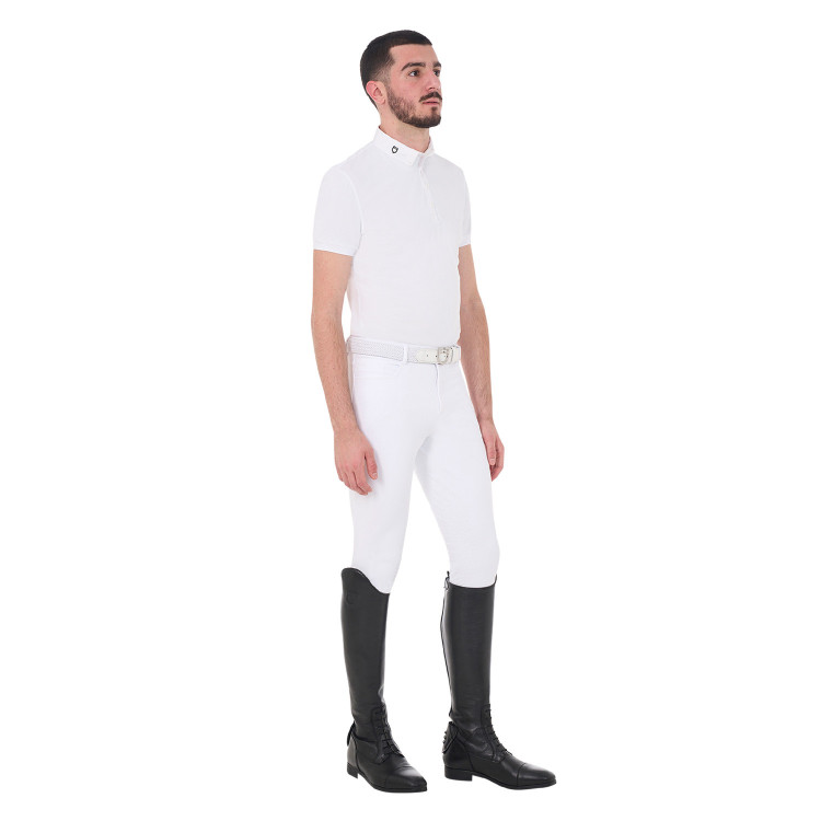 Wedstrijdpolo met korte mouwen voor heren van ademende technische stof Hunt Equestro Wedstrijdpolo met korte mouwen voor heren van ademende technische stof Hunt Equestro