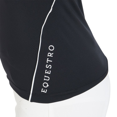 Technisch trainingsshirt met korte mouwen voor kinderen met ritssluiting Equestro Technisch trainingsshirt met korte mouwen voor kinderen met ritssluiting Equestro