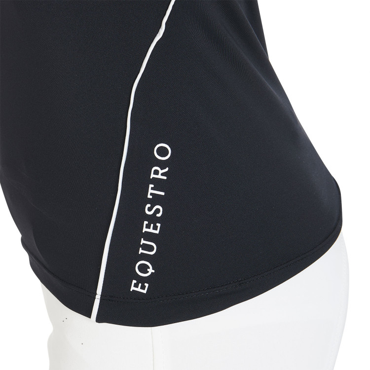 Technisch trainingsshirt met korte mouwen voor kinderen met ritssluiting Equestro Technisch trainingsshirt met korte mouwen voor kinderen met ritssluiting Equestro