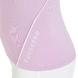 Technisch trainingsshirt met korte mouwen voor kinderen met ritssluiting Equestro Lila Blauw Technisch trainingsshirt met korte mouwen voor kinderen met ritssluiting Equestro Lila Blauw