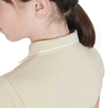 Technisch trainingsshirt voor kinderen in antibacteriële stof Equestro Oxfordbruin Roze