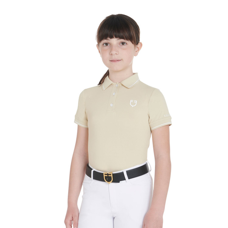 Technisch trainingsshirt voor kinderen in antibacteriële stof Equestro Technisch trainingsshirt voor kinderen in antibacteriële stof Equestro