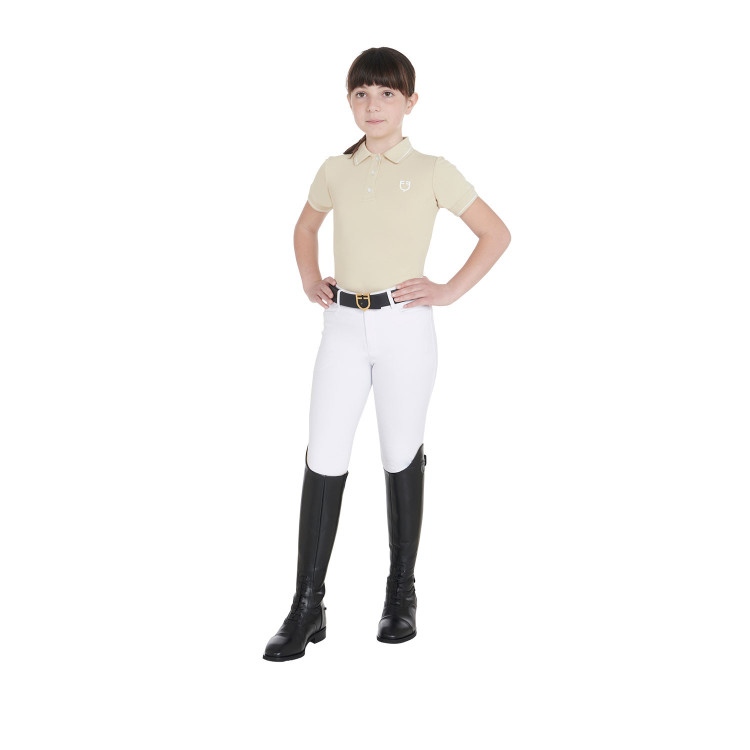 Technisch trainingsshirt voor kinderen in antibacteriële stof Equestro Technisch trainingsshirt voor kinderen in antibacteriële stof Equestro