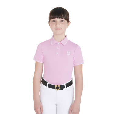Technisch trainingsshirt voor kinderen in antibacteriële stof Equestro Lila Blauw