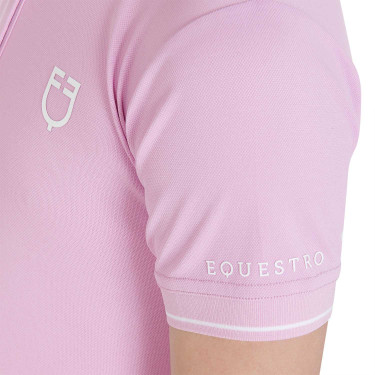 Technisch trainingsshirt voor kinderen in antibacteriële stof Equestro Lila Blauw