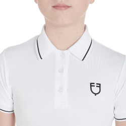 Technisch trainingsshirt voor kinderen in antibacteriële stof Equestro Wit