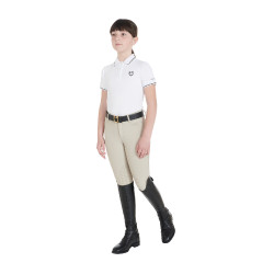 Technisch trainingsshirt voor kinderen in antibacteriële stof Equestro Wit