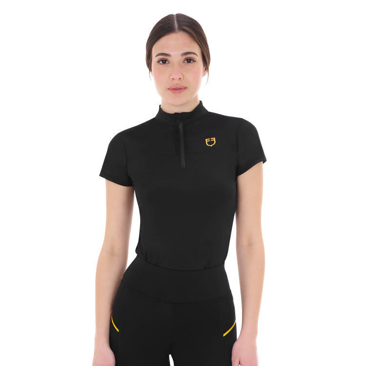 Polo met mesh-inzetten dames Equestro