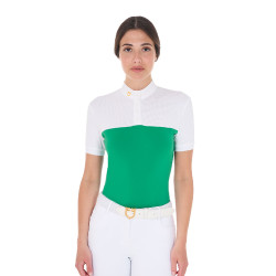 Getailleerd poloshirt van technische stof en mesh met korte mouwen voor dames Equestro