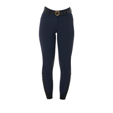 Damesbroek met hoge taille en volledige grip Equestro Marine Marineblauw Damesbroek met hoge taille en volledige grip Equestro Marine Marineblauw
