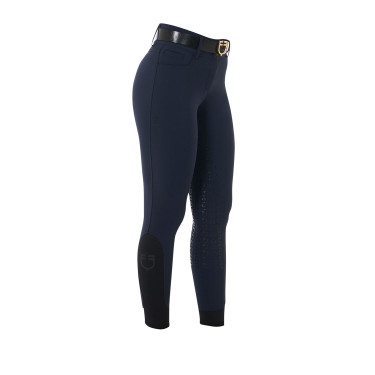 Damesbroek met hoge taille en volledige grip Equestro Marine Marineblauw Damesbroek met hoge taille en volledige grip Equestro Marine Marineblauw