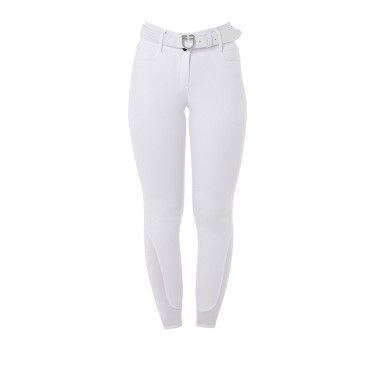 Damesbroek met hoge taille en volledige grip Equestro Wit Damesbroek met hoge taille en volledige grip Equestro Wit